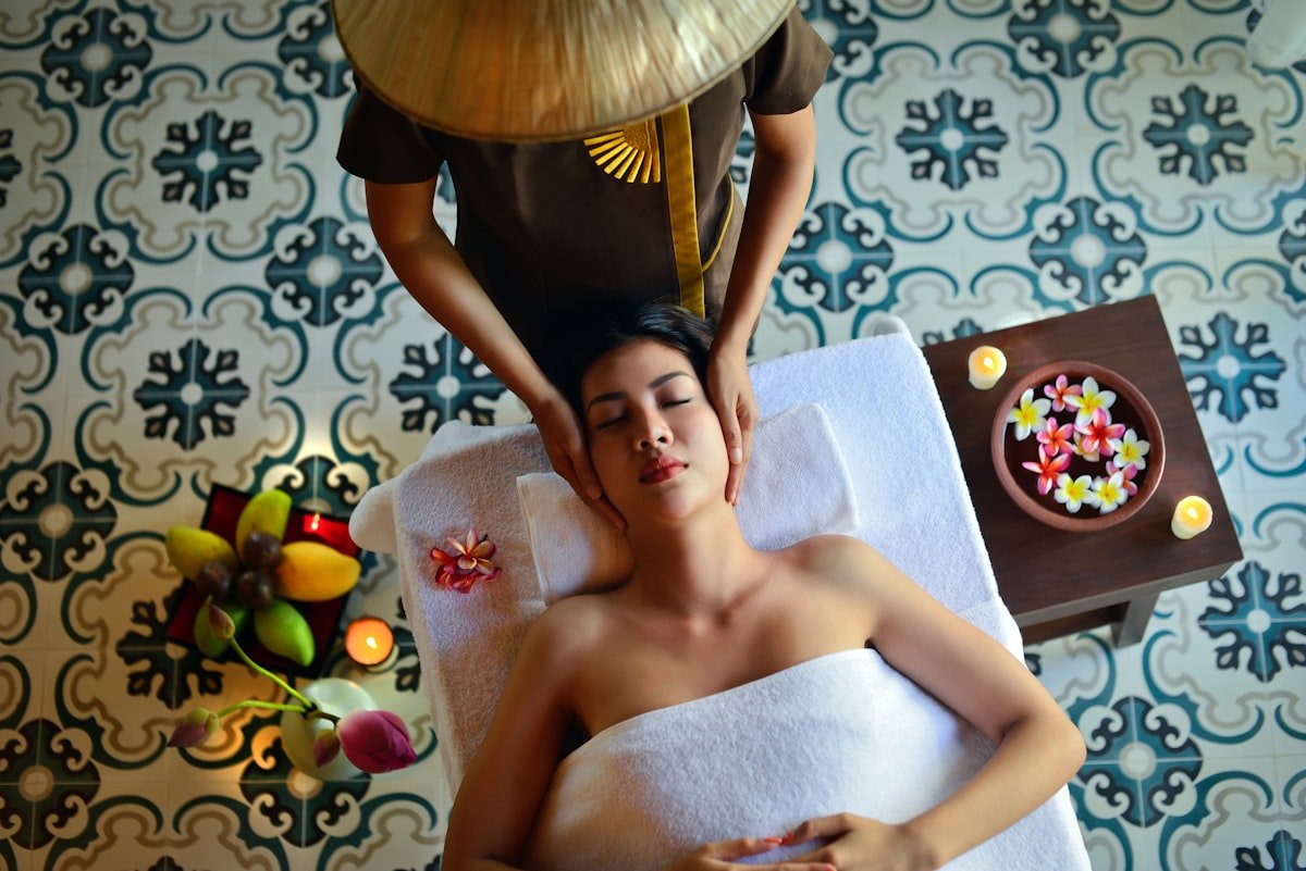 Luxury spa interior and treatment room